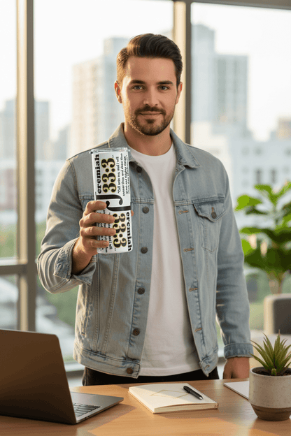 Jeremiah 33:3 White Tumbler – Male Lifestyle Mockup
