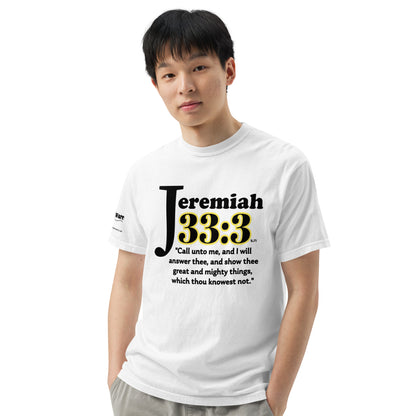 Jeremiah 33 Men's short-sleeve heavyweight tee
