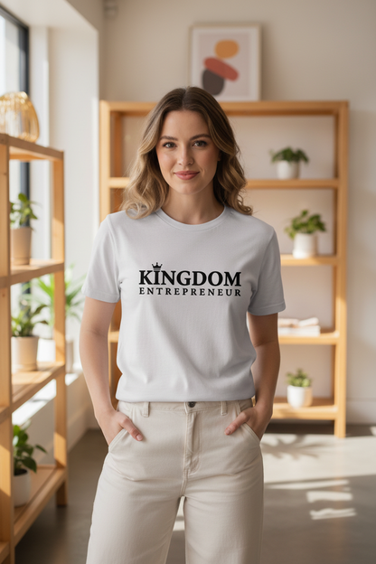 Kingdom Entrepreneur Ice Grey Tee – White Female