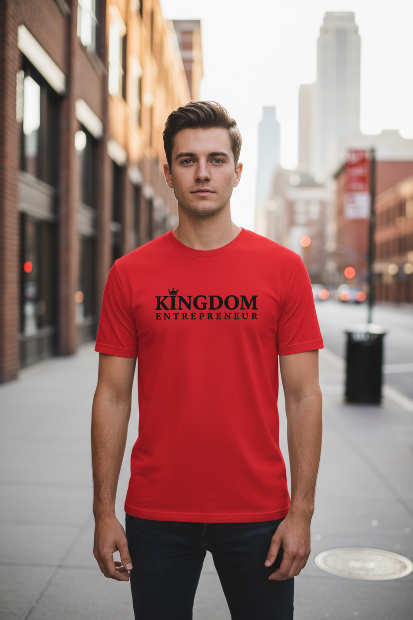 Kingdom Entrepreneur Red Tee – White Male