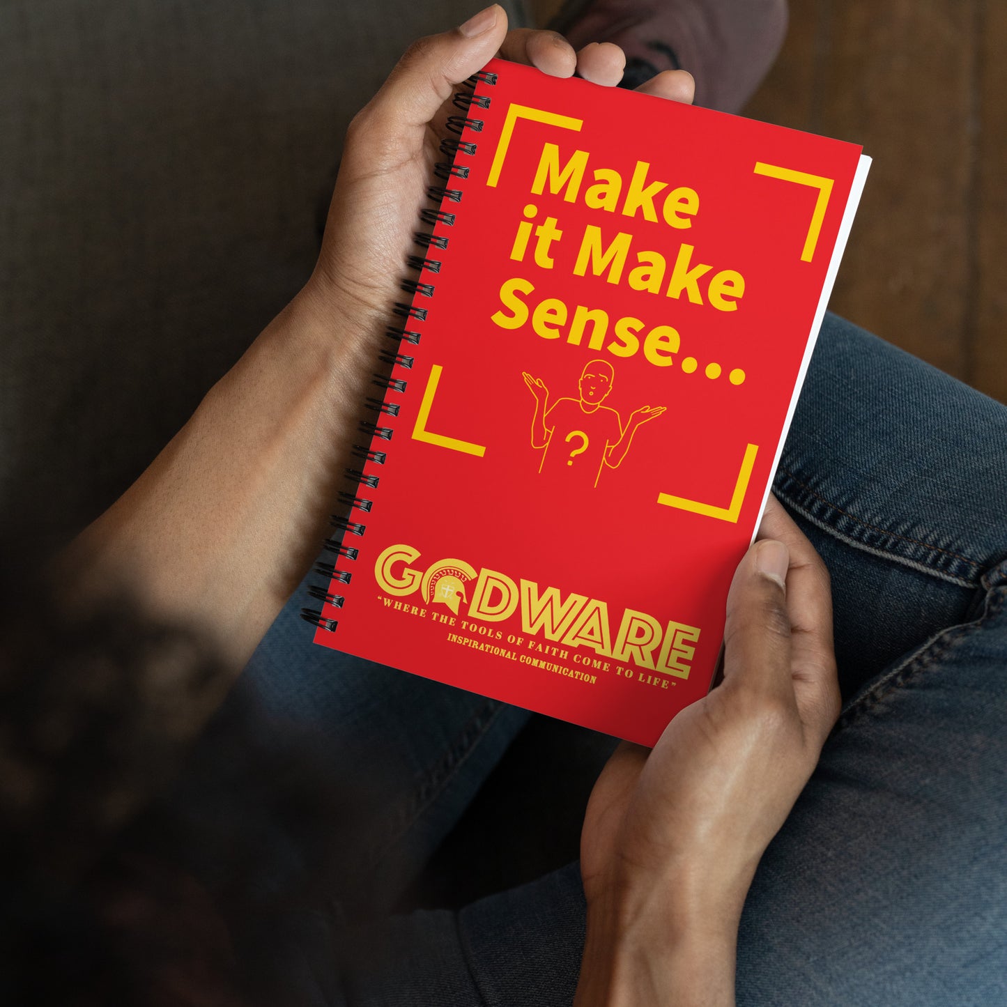 Make Sense Spiral notebook - Red/Gold