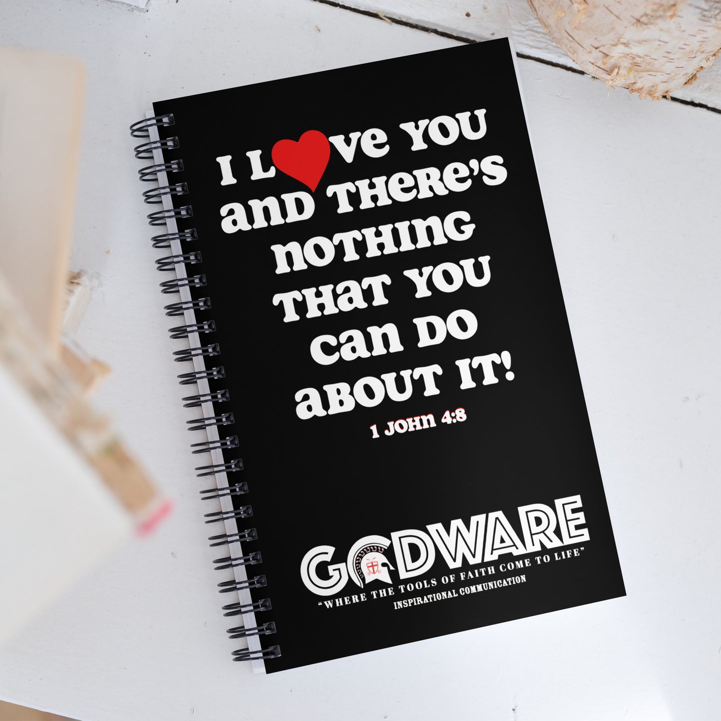 I Love You Spiral notebook - Black