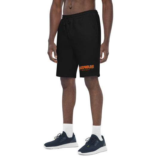 Brand logo fleece shorts (orange)