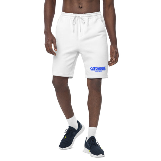 Brand Logo fleece shorts (blue print)
