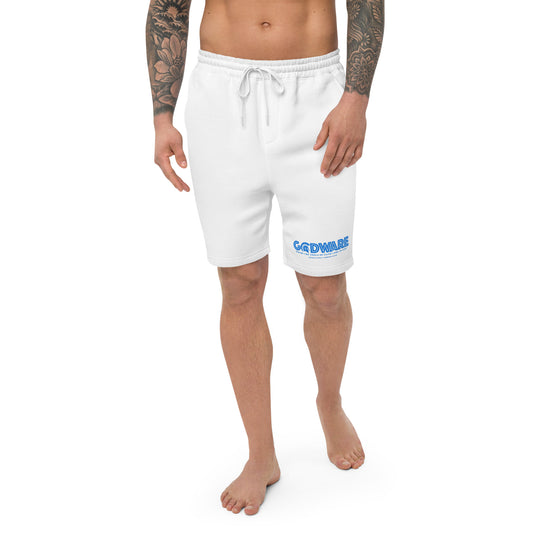 Godware logo cotton fleece shorts - Detroit Blue print