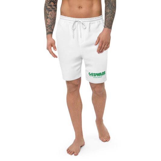 Godware logo cotton fleece shorts - green print