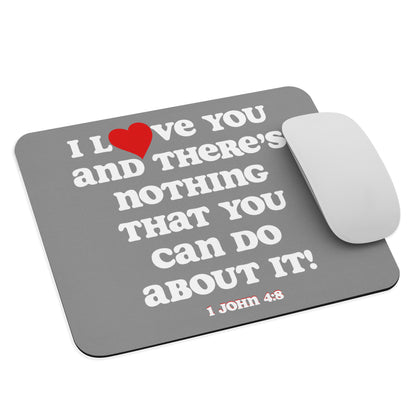 I Love You Mouse pad - Grey