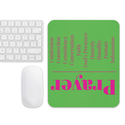 Inspirational Mouse pad - Prayer (Pink/Green)