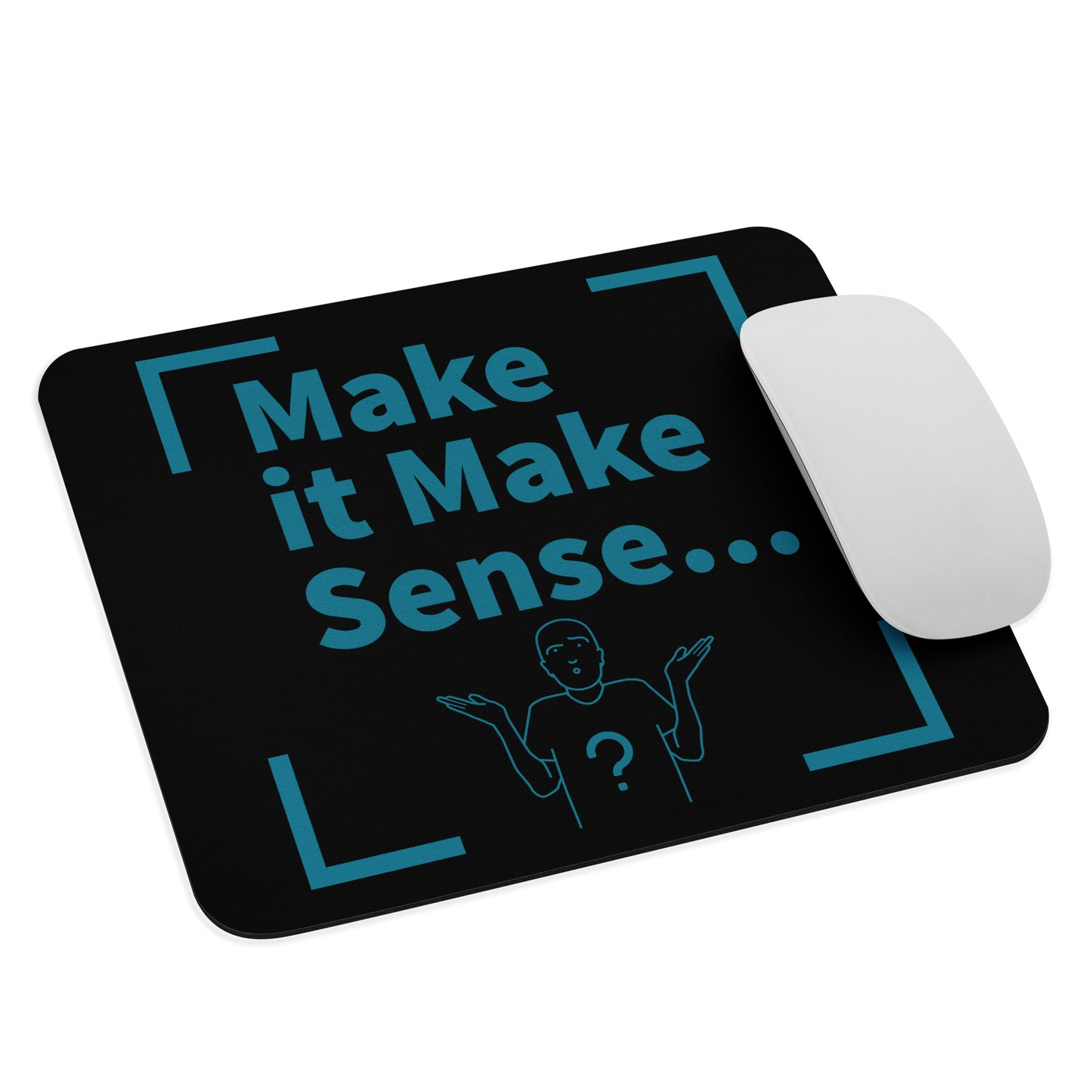 Make Sense Mouse pad - Black/Teal