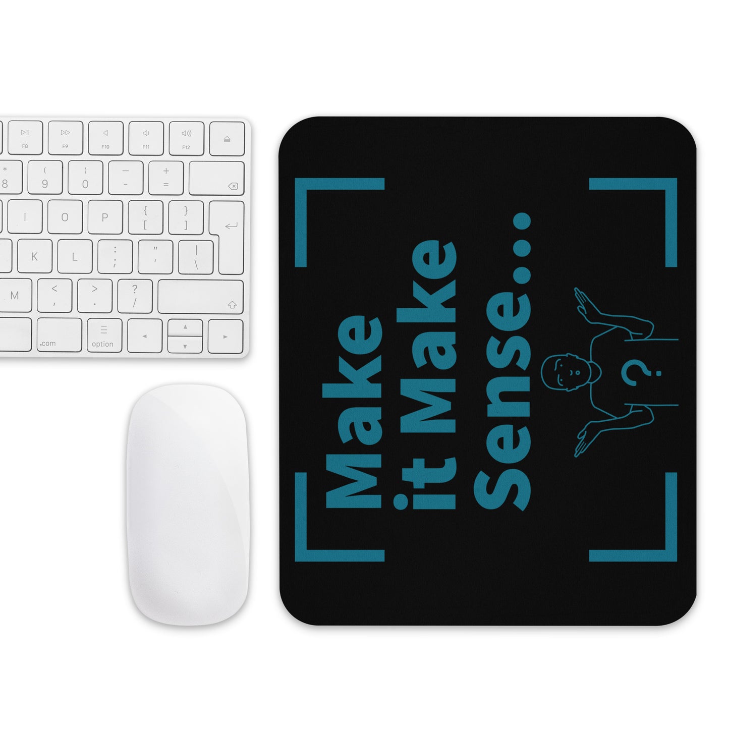 Make Sense Mouse pad - Black/Teal