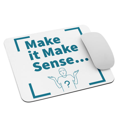 Make Sense Mouse pad - White/Teal