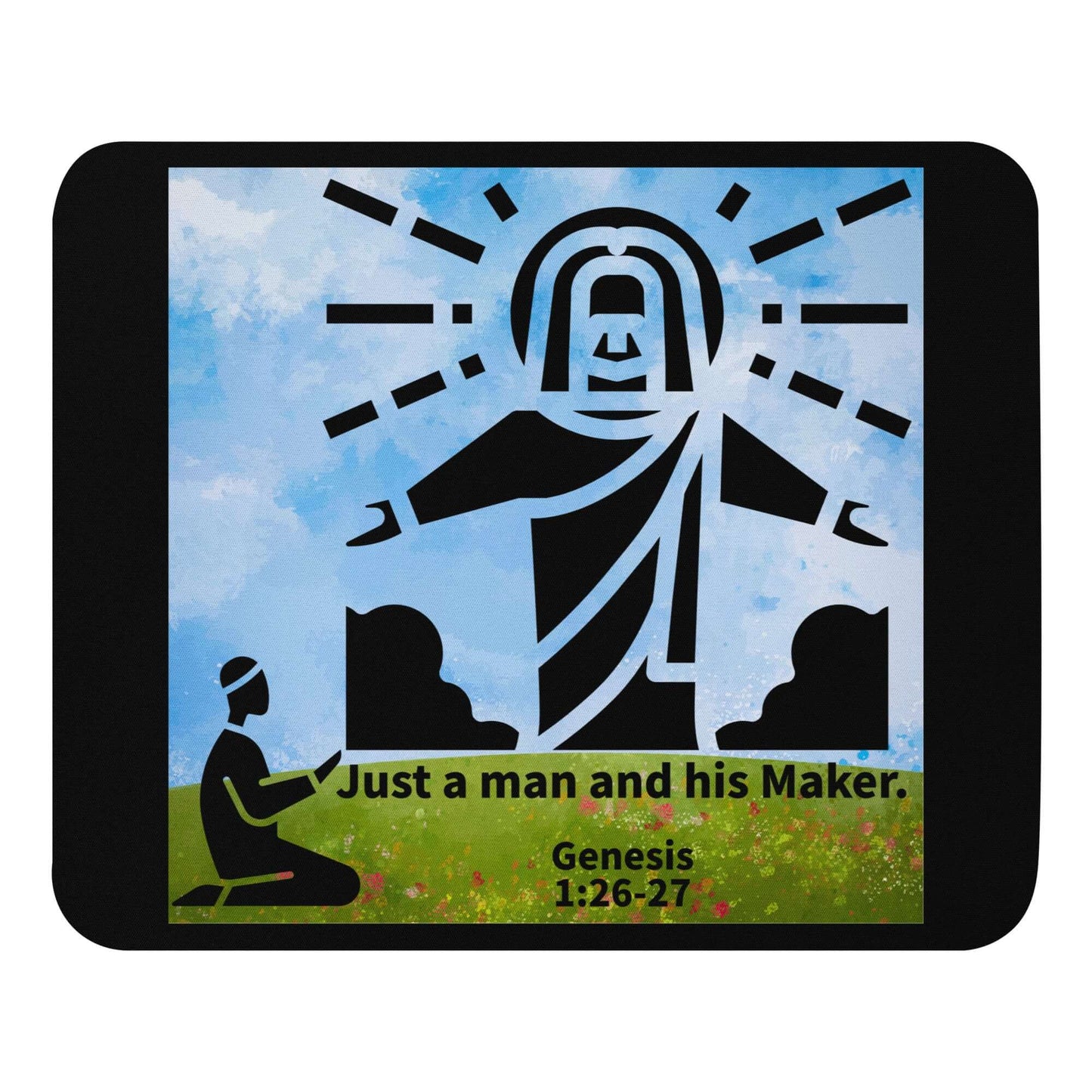 Man praying with God image