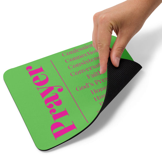 Inspirational Mouse pad - Prayer (Pink/Green)