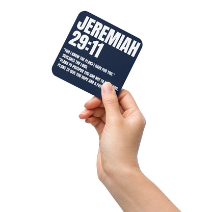 Jeremiah 29:11 Coaster - Faith-Based Cork-Back Coaster | GodWare