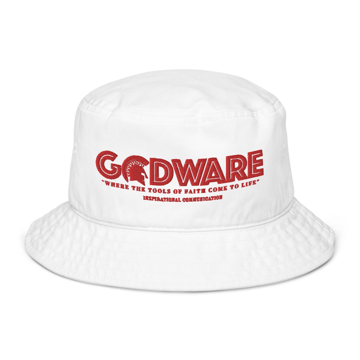 Brand Logo Organic bucket hat - Red print