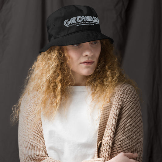 Brand Logo Organic bucket hat - Grey print