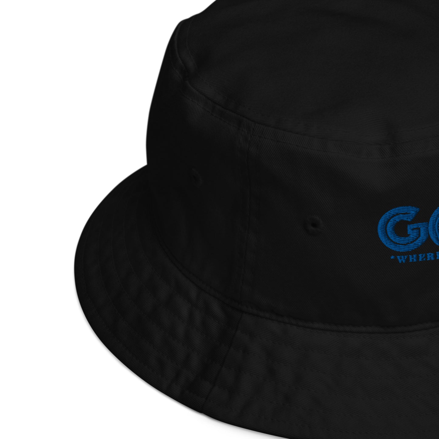 Brand Logo Organic bucket hat - Blue print