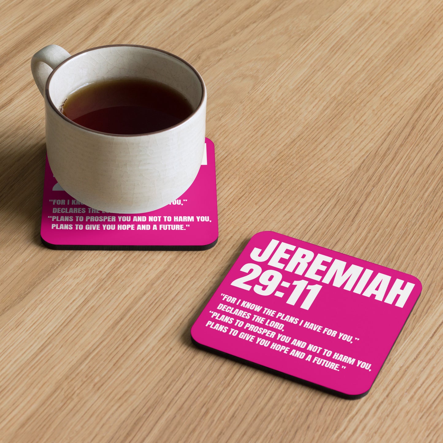 Jeremiah 29:11 Coaster - Faith-Based Cork-Back Coaster | GodWare