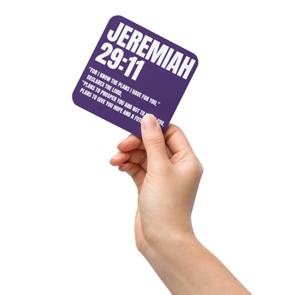 Jeremiah 29:11 Coaster - Faith-Based Cork-Back Coaster | GodWare