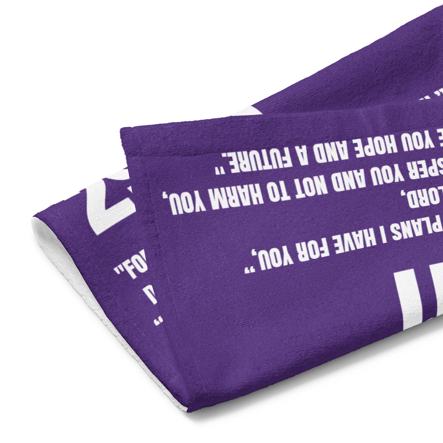 Jeremiah 29:11 Hand Towel - Christian Scripture Bathroom Decor | Faith-Based Gift