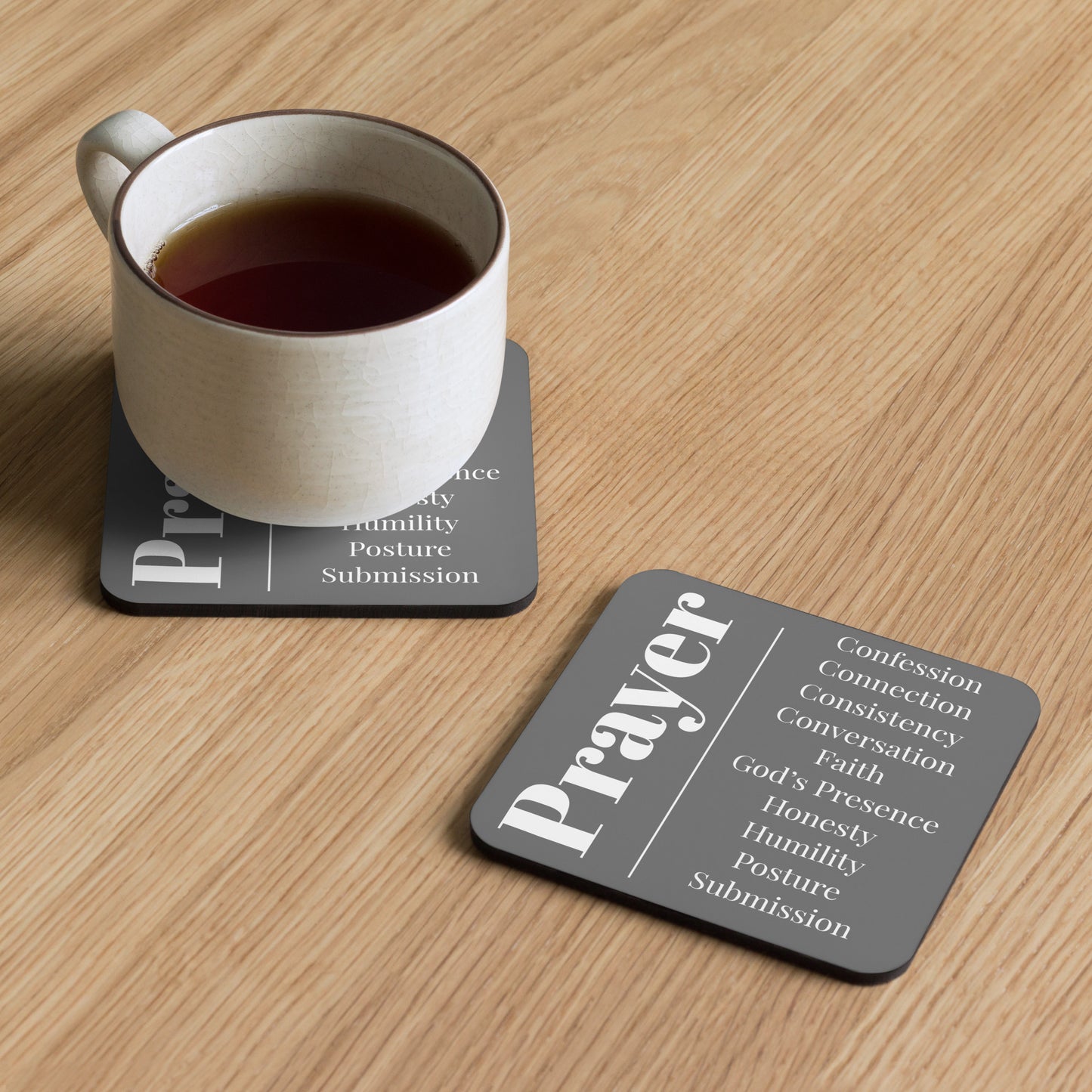 Prayer collection inspirational coaster  - Grey