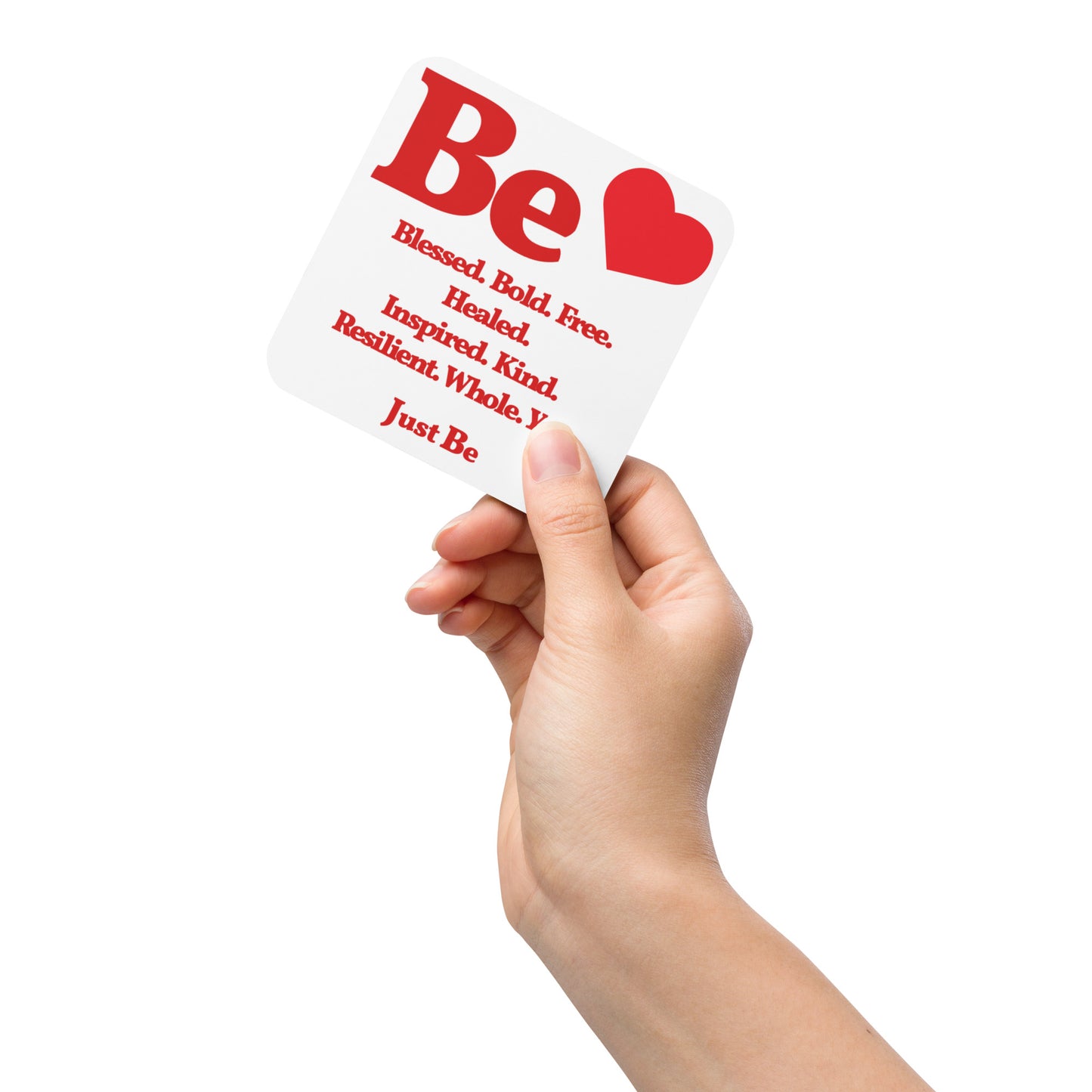 Be Inspired Coaster - Red/White Faith-Based Home Decor | GodWare