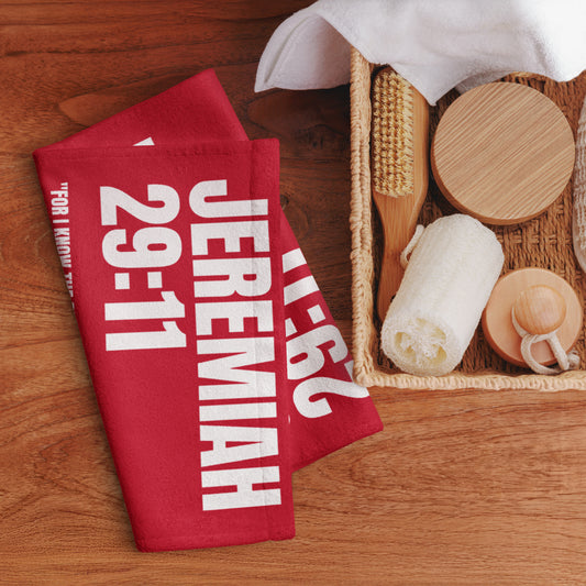 Jeremiah 29:11 Hand Towel - Inspirational Christian Bathroom Decor | GodWare