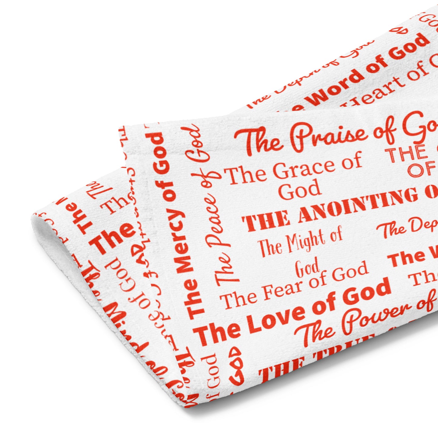 Attributes Hand towel - white/red
