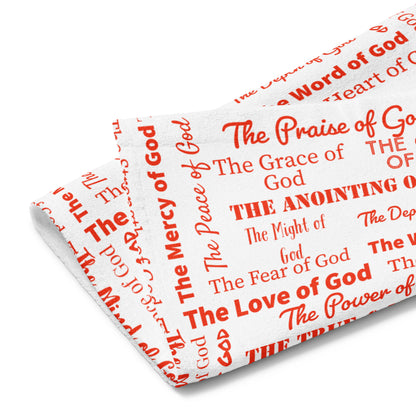 Attributes Hand towel - white/red