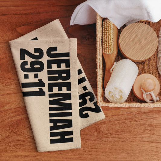Jeremiah 29:11 Hand Towel - Inspirational Christian Bathroom Decor | GodWare