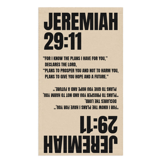 Jeremiah 29:11 Hand Towel - Inspirational Christian Bathroom Decor | GodWare