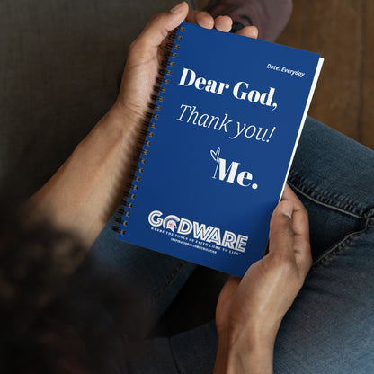 Dear God Spiral notebook - Royal Blue