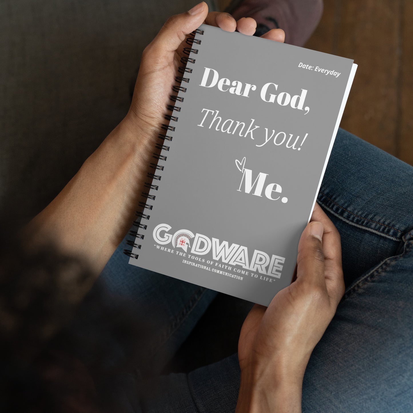 Dear God Spiral notebook - Grey