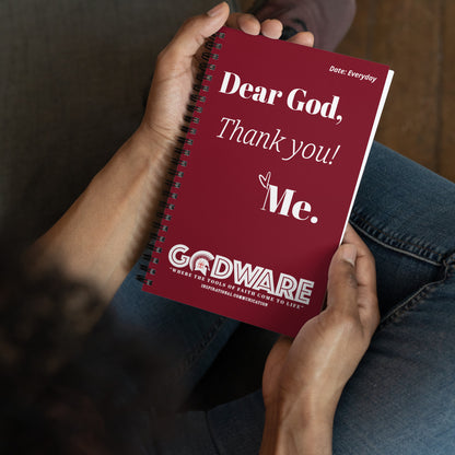 Dear God Spiral notebook - Maroon