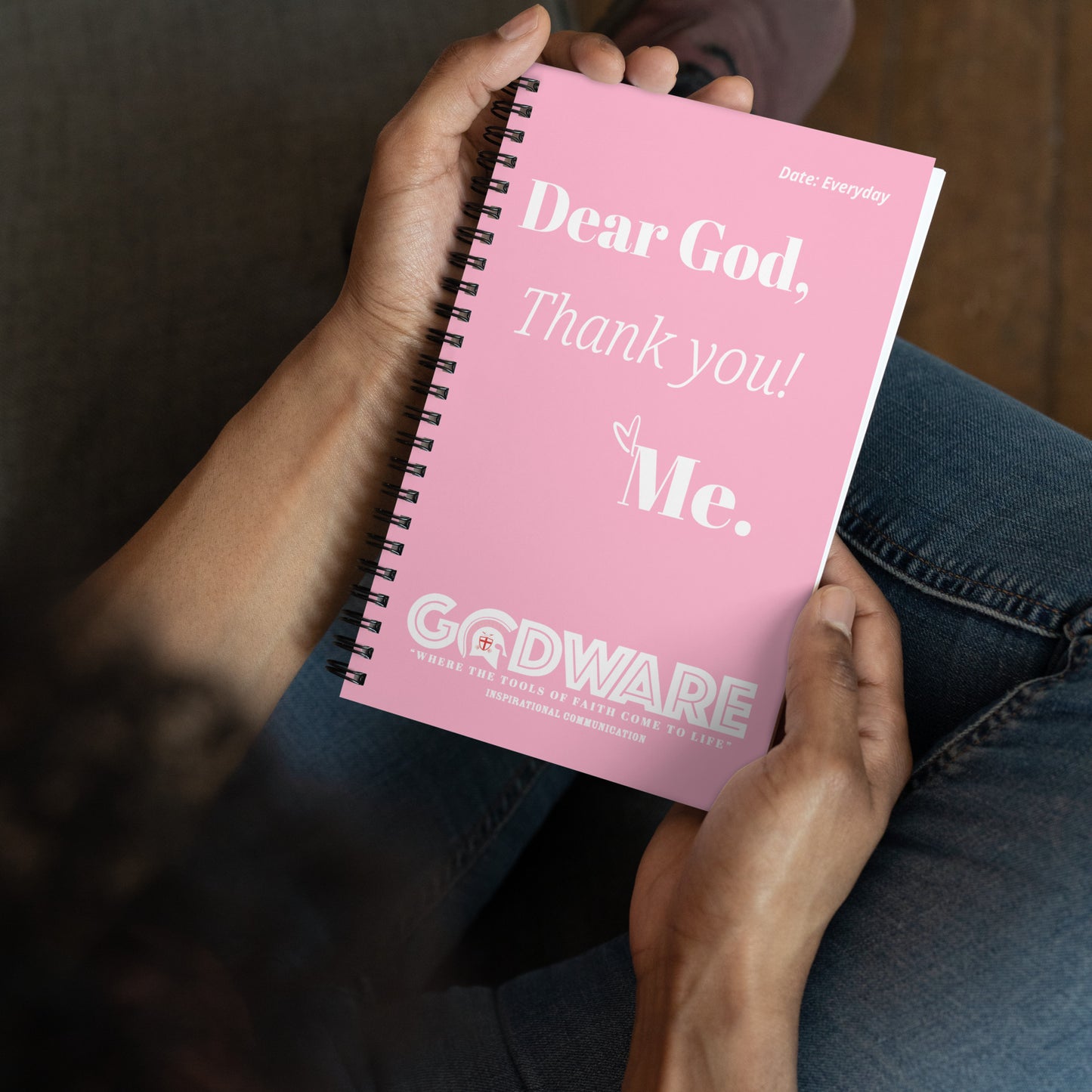 Dear God Spiral notebook - Pink