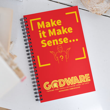 Make Sense Spiral notebook - Red/Gold