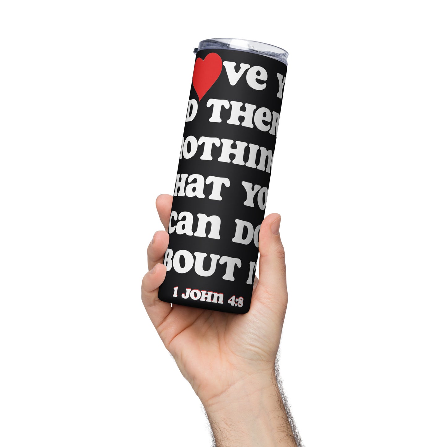 I Love You inspirational tumbler - Black