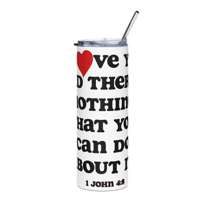 I Love You inspirational tumbler - White