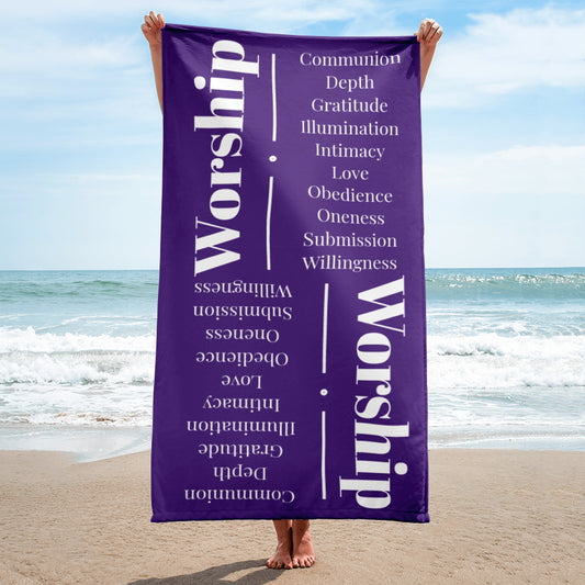 Worship collection inspirational towel - Purple