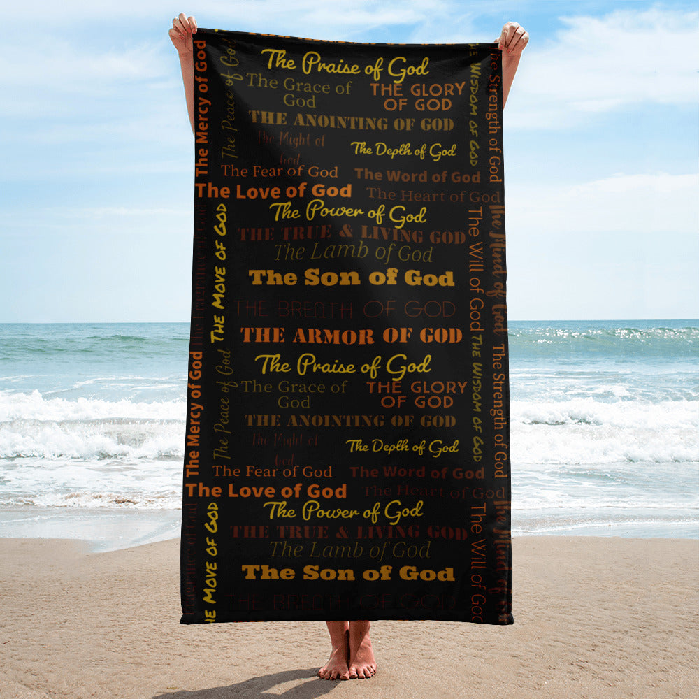 Attributes of God Plush Terry Towel - Earthtone/Black