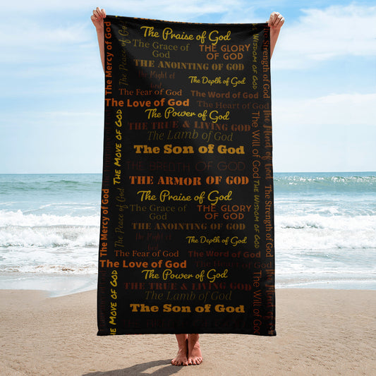 Attributes of God Towel - Earthtone/Black