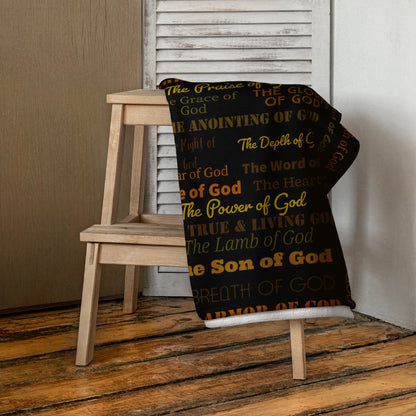 Attributes of God Plush Terry Towel - Earthtone/Black