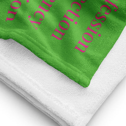 Prayer inspirational plush towel - Pink/Green