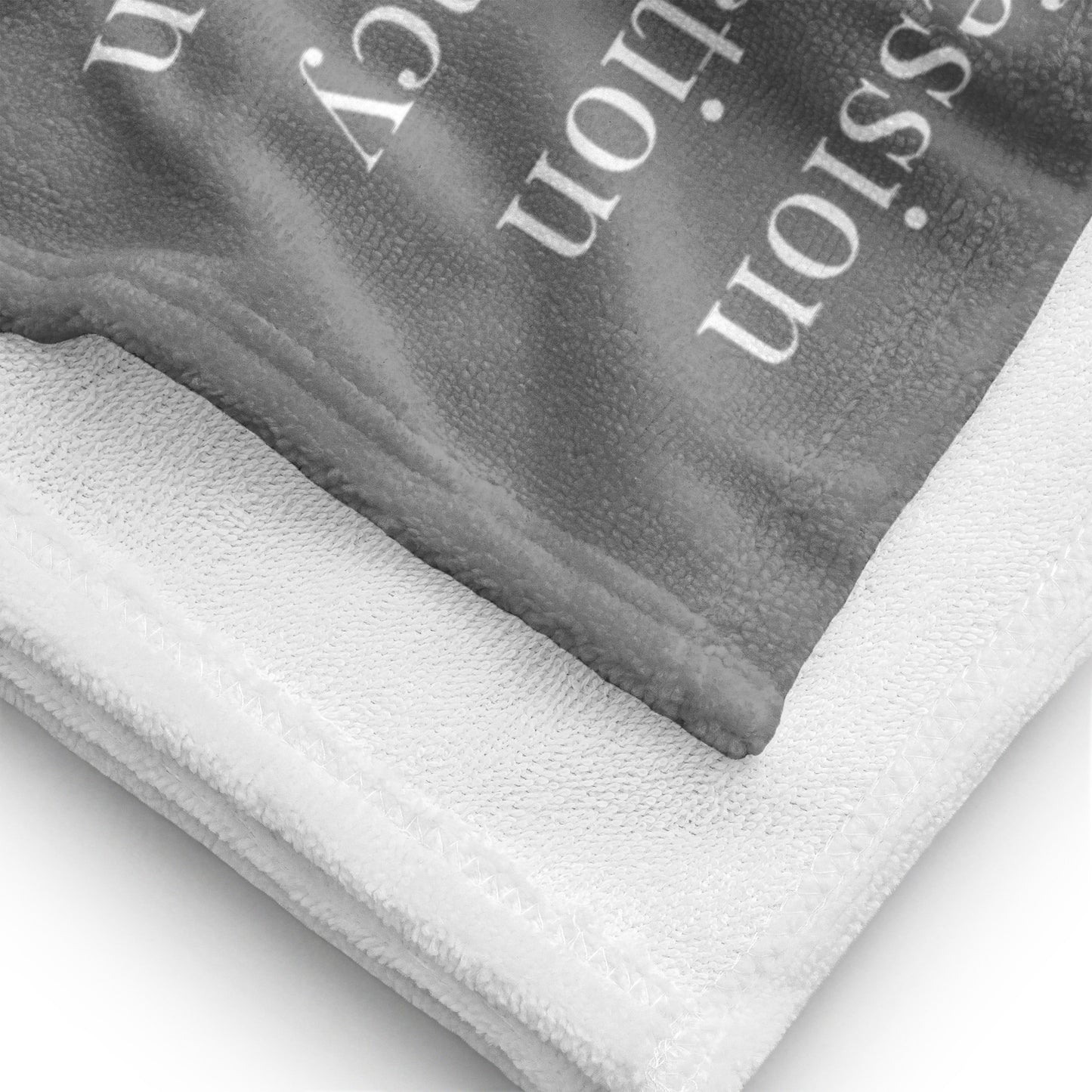 Prayer inspirational plush towel - Grey/White