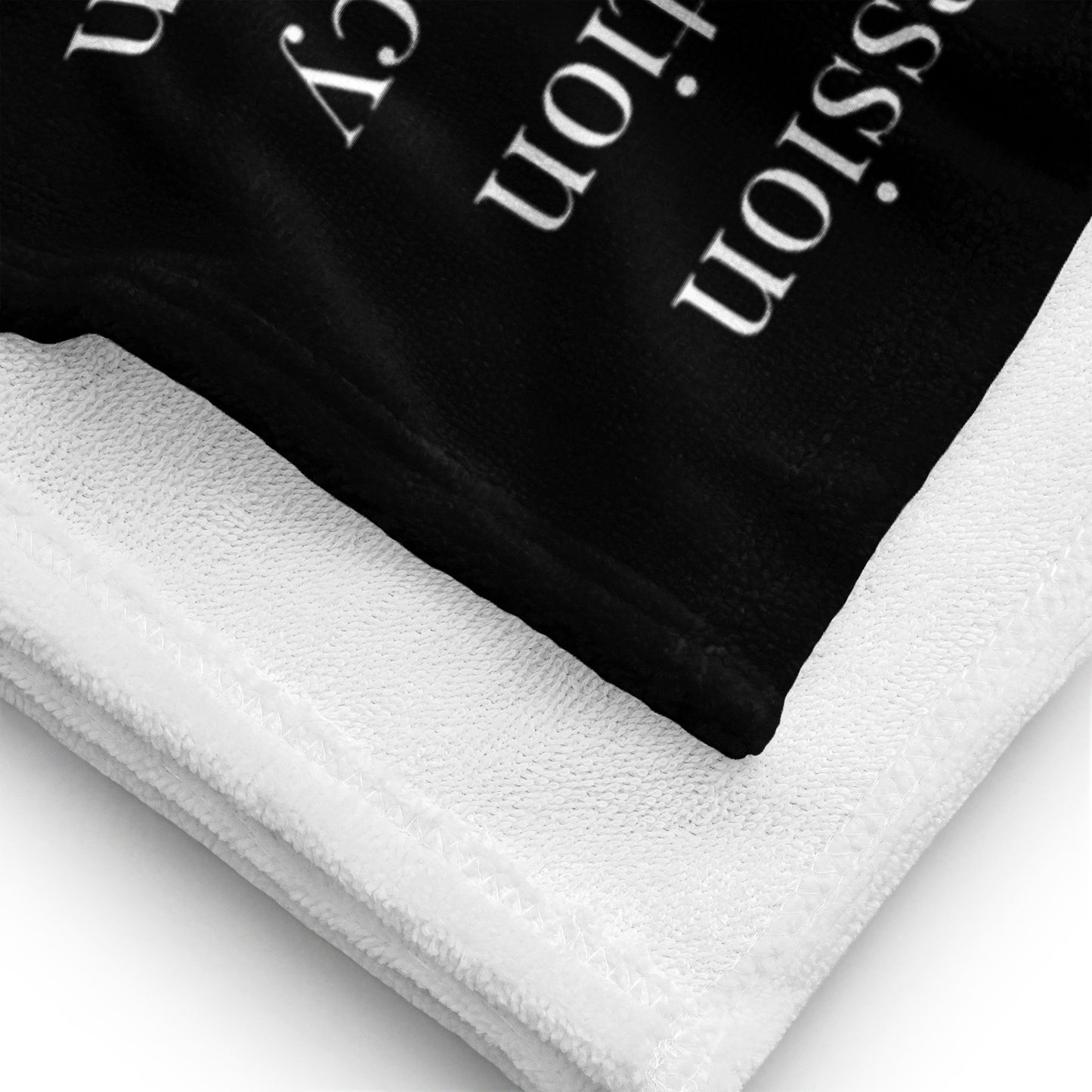 Prayer inspirational plush towel - Black/White