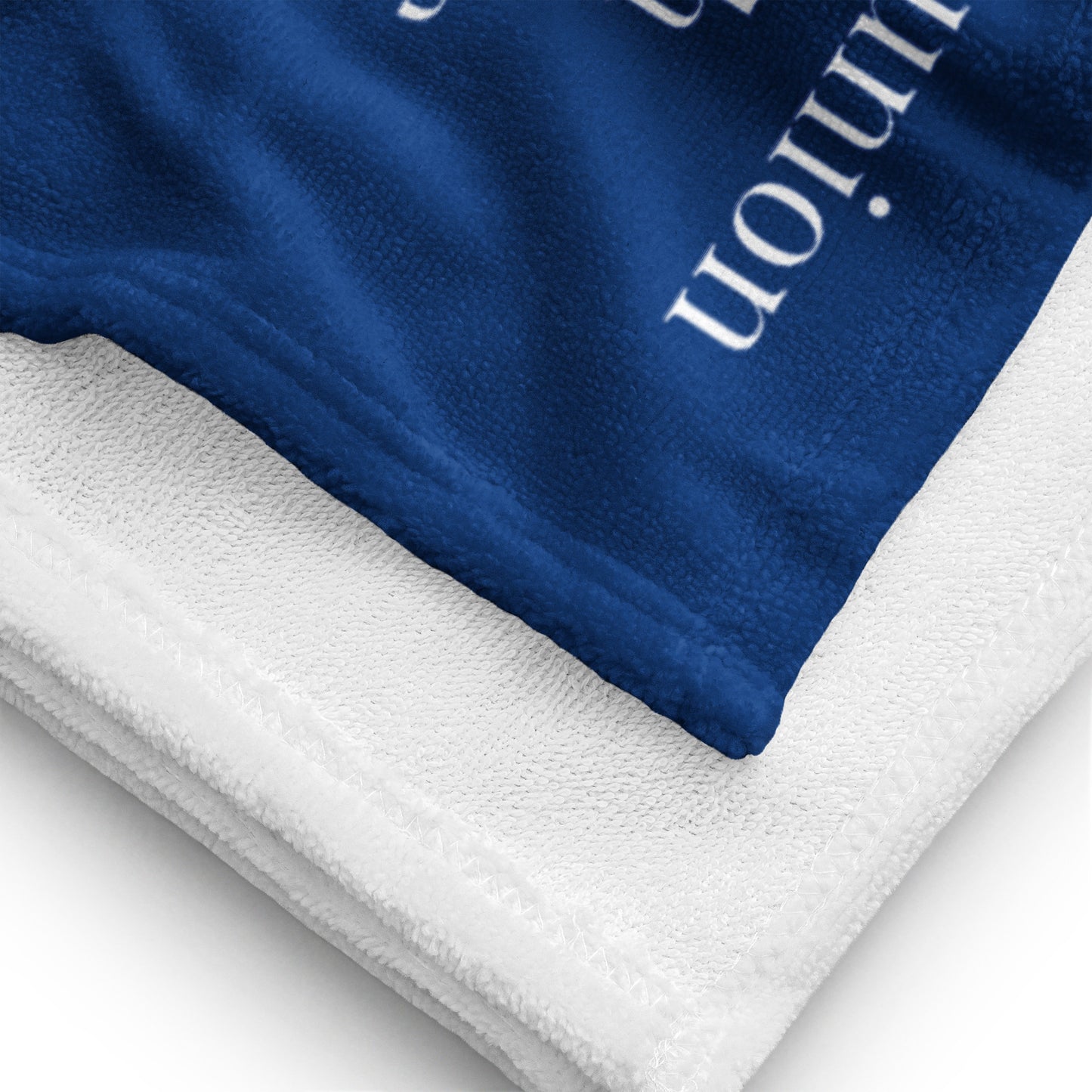 Worship inspirational plush towel - Royal Blue