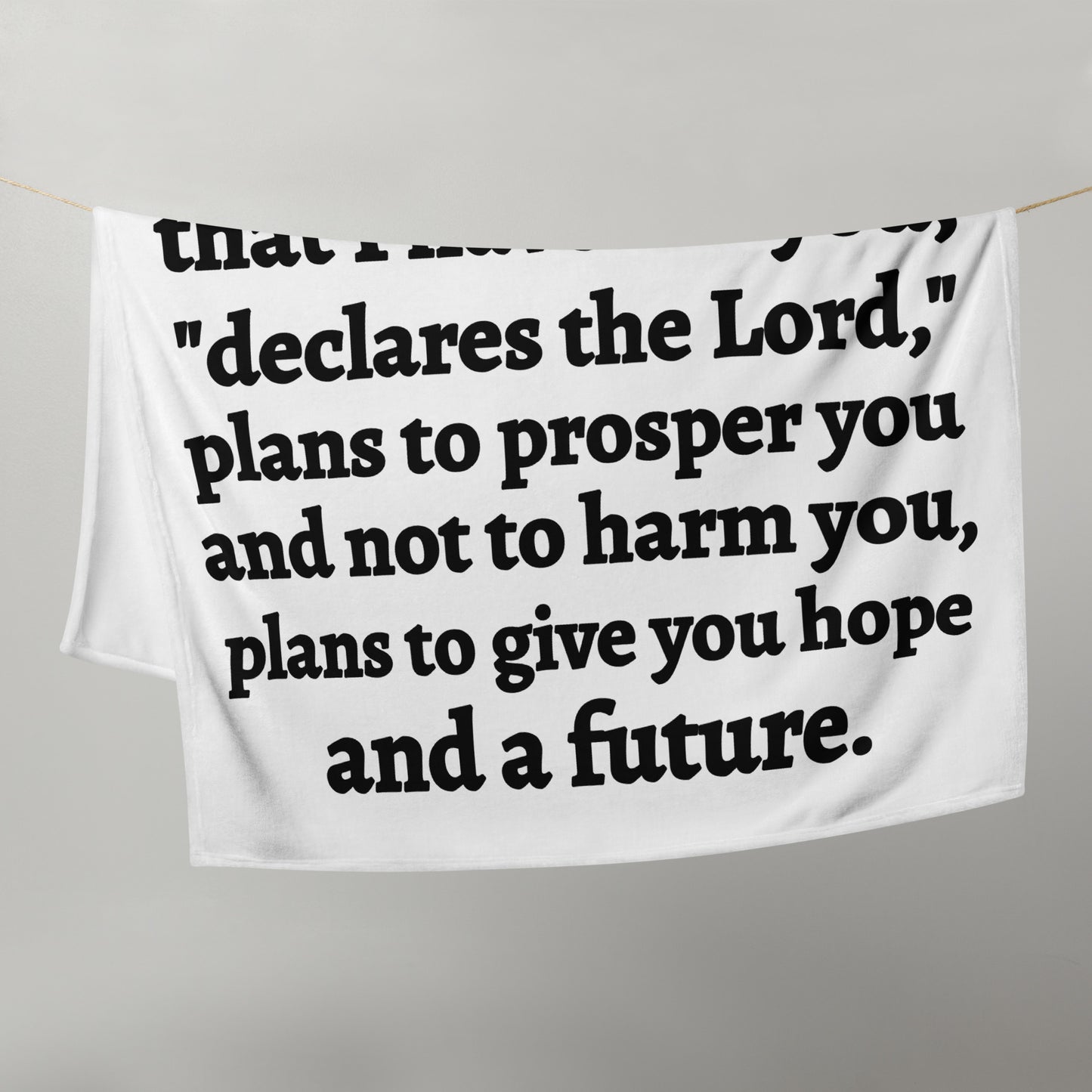 Jeremiah 29 Plush Throw Blanket - Faith-Inspired Home Decor | GodWare