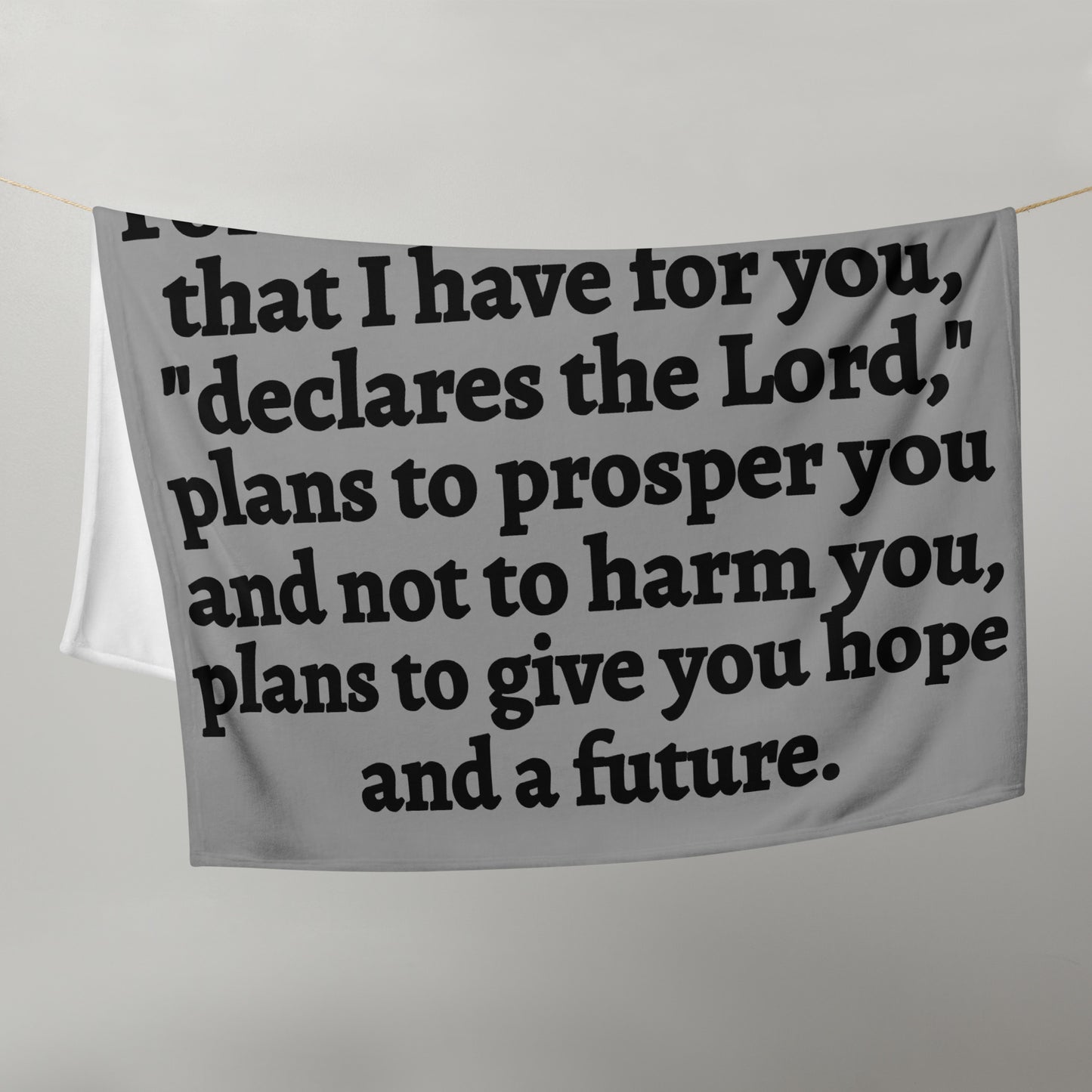 Jeremiah 29 Plush Throw Blanket - Faith-Inspired Home Decor | GodWare