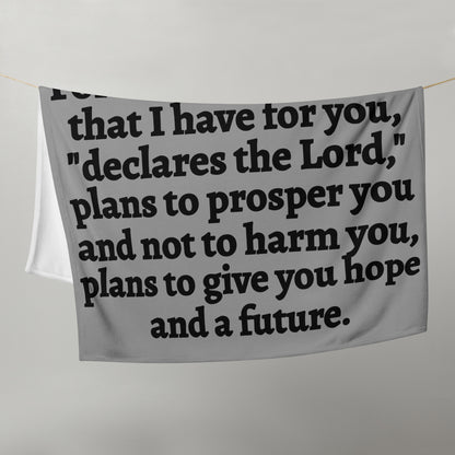 Jeremiah 29 Plush Throw Blanket - Faith-Inspired Home Decor | GodWare