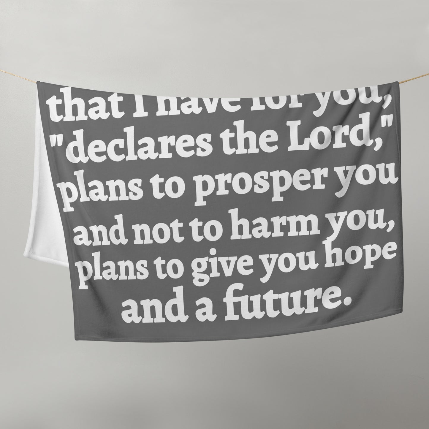 Jeremiah 29 Plush Throw Blanket - Faith-Inspired Home Decor | GodWare